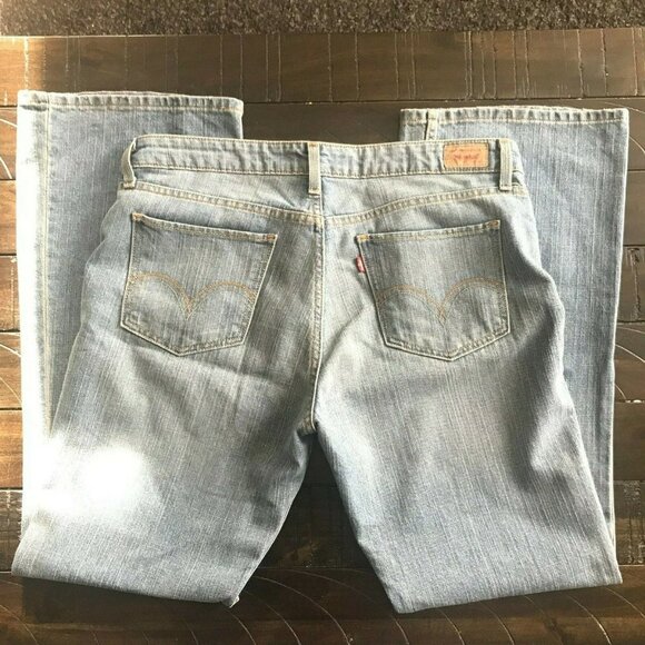 Women's Levi’s 518 Super Low Blue Bootcut Jeans - Picture 6 of 7